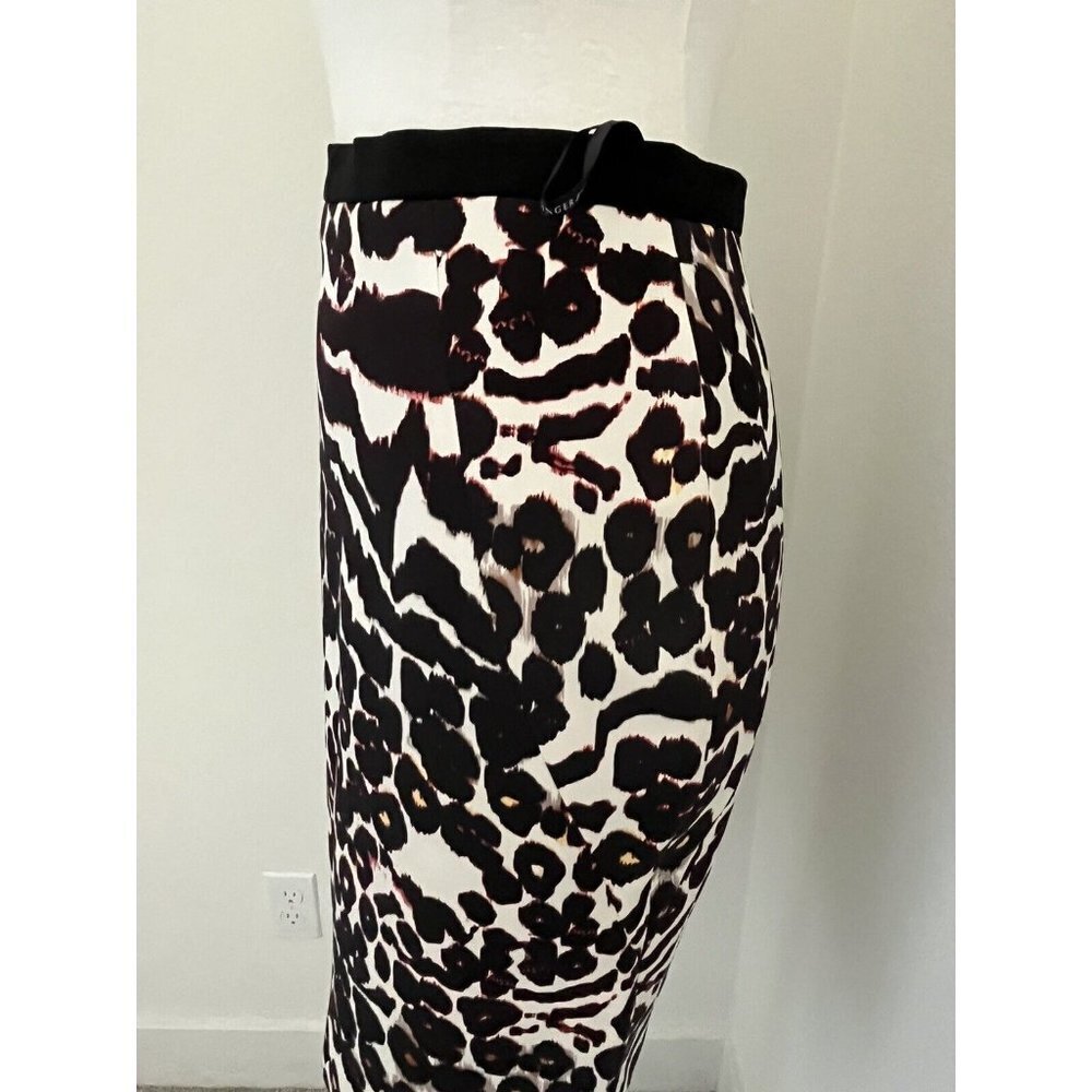 Ginger & Smart Womens Skirt Size 10 Pencil Multicolor Silk Animal Print New - Picture 5 of 11